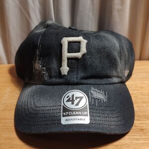 47 Brand Pittsburgh Pirates Destructed Black Sliderback Hat - New